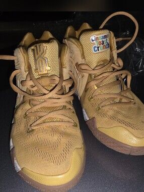 Used Kyrie's 5.5Y Cinnamon Toast Crunch Basketball Shoes -Tan No Insoles No Box